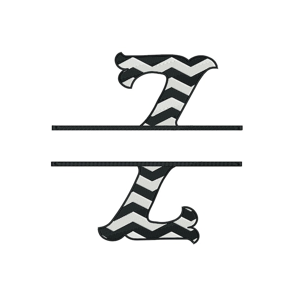 Chevron Monogram Z - Conception de broderie - 3x3, 4x4, 6x6, 8x8, 10x10, 12x12, et 14x14