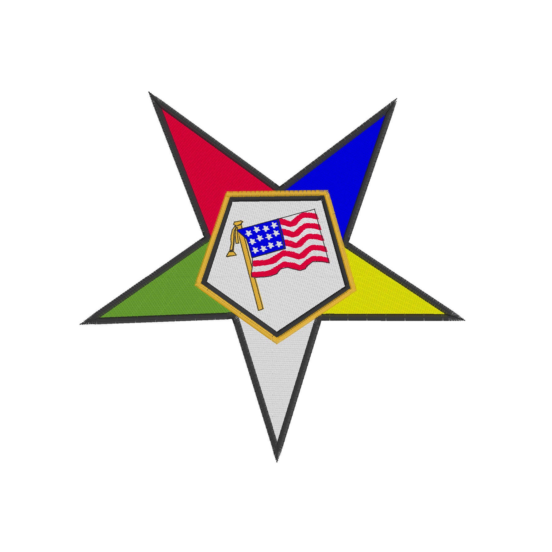 OES U.S.A. Flag Bearer Badge Embroidery Design Digital File Etsy
