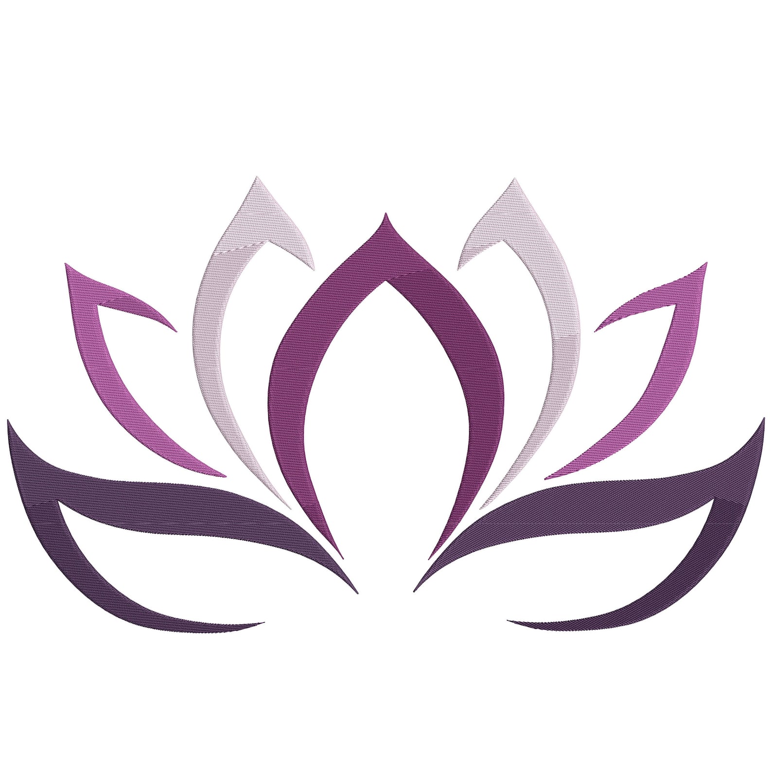 Simple Lotus Flower Digital Machine Embroidery Design 2x3 Etsy