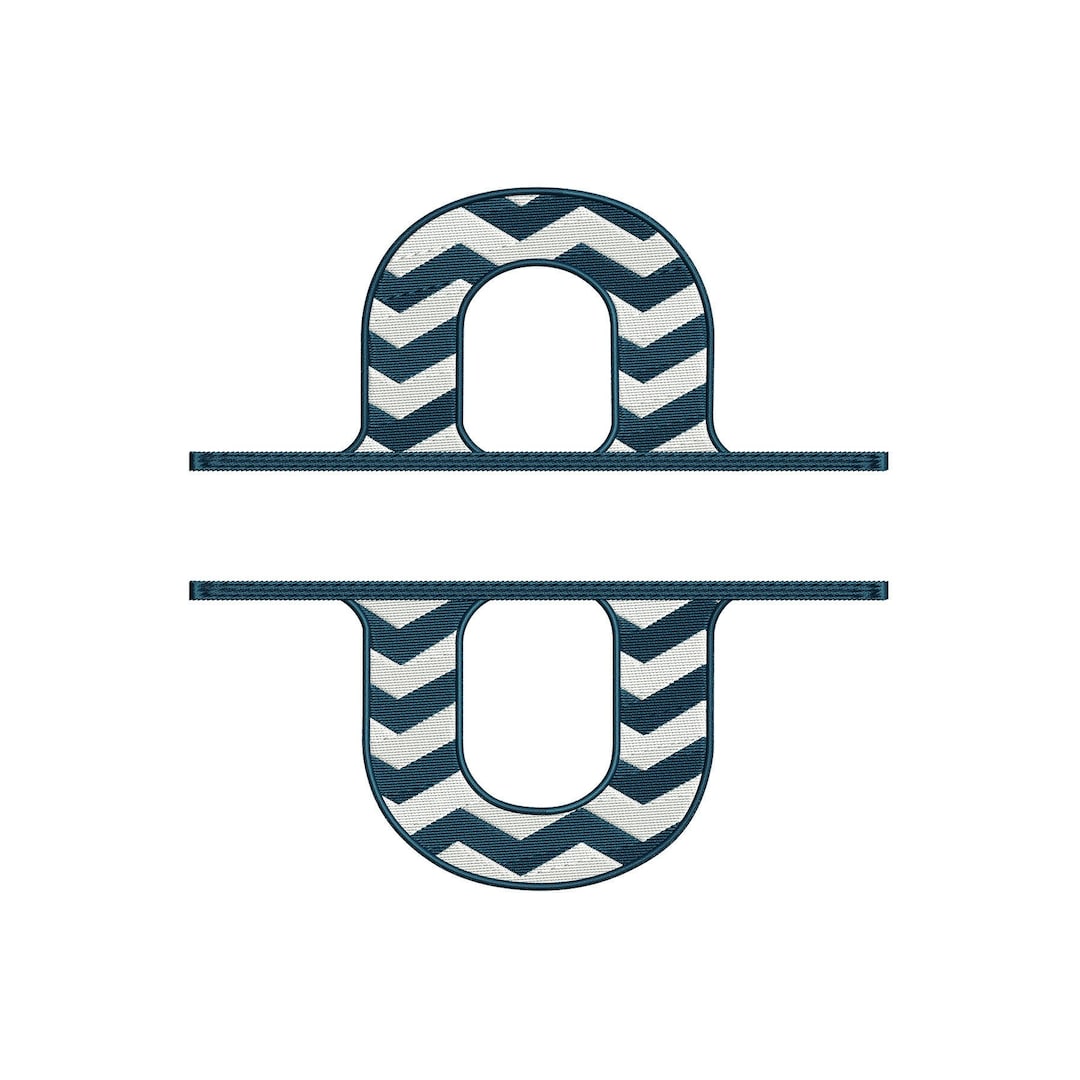 Chevron Monogram O - Digital Embroidery Design - 2.5x2.5, 3x3, 4x4, 6x6 ...