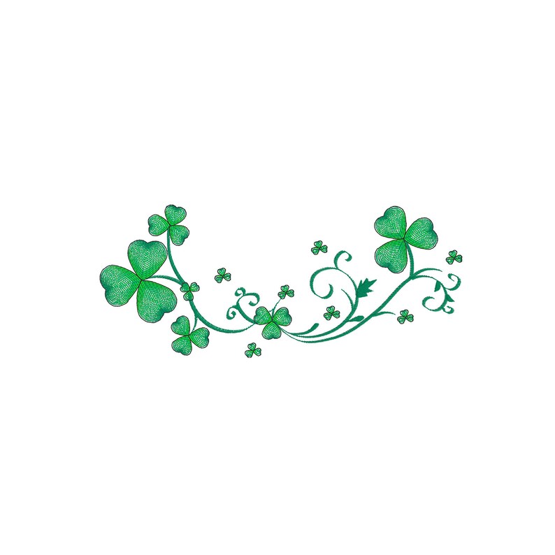 Shamrock Border Part 1 Embroidery Design 2x4 3x6 4x8 | Etsy