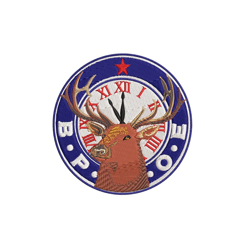 BPOE ELKS Lodge Emblem or Logo Digital Embroidery Design ...