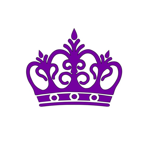 Purple Princess Crown Silhouette Cut Files Jpeg Svg Eps | Etsy