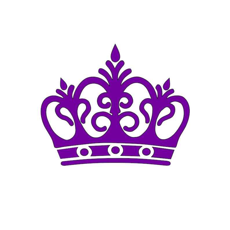 Purple Princess Crown Silhouette Cut Files Jpeg Svg Eps | Etsy