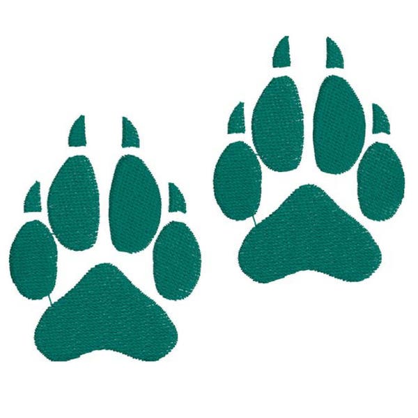 Wolf Paw Prints-  Embroidery Design - 2x3, 4x4