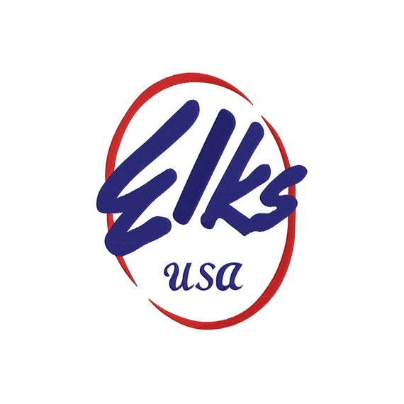 ELKS Lodge USA Design Digital Embroidery Design 2x2.5 Etsy