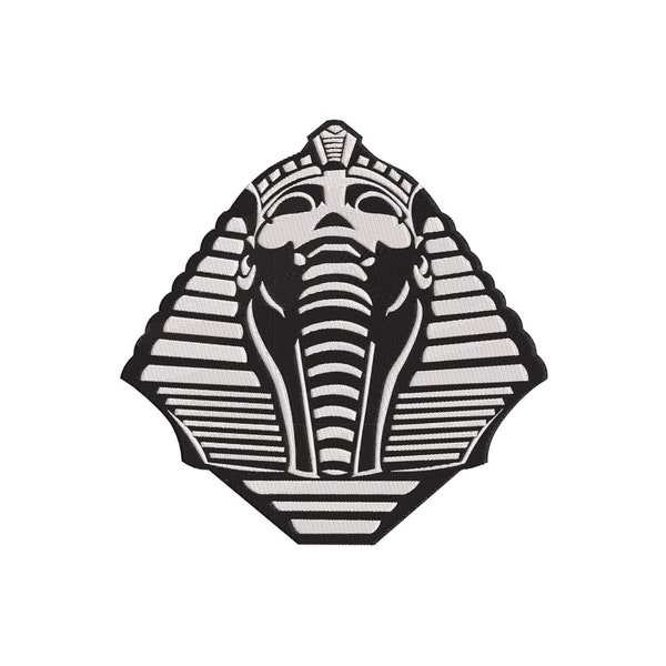 Black and White Pharaoh-  Embroidery Design - 4x4, 6x6, 8x8, 10x10, and 12x12