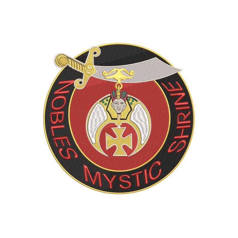 Shriners Emblem With Cross Digital Embroidery Design Etsy