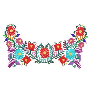 Mexican Dress Bodice Design 3 of 3 Cinco De Mayo Embroidery Design 3x4 ...
