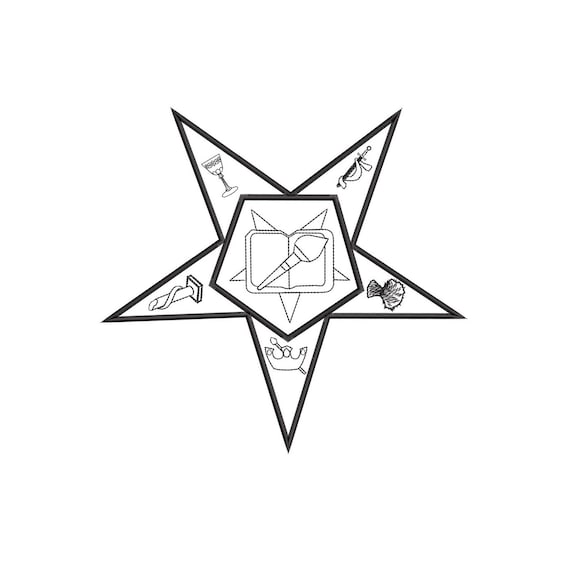 Eastern Star- Embroidery Design 12x12 14x14 8x8 10x10 6x6 OES Starpoint Stories