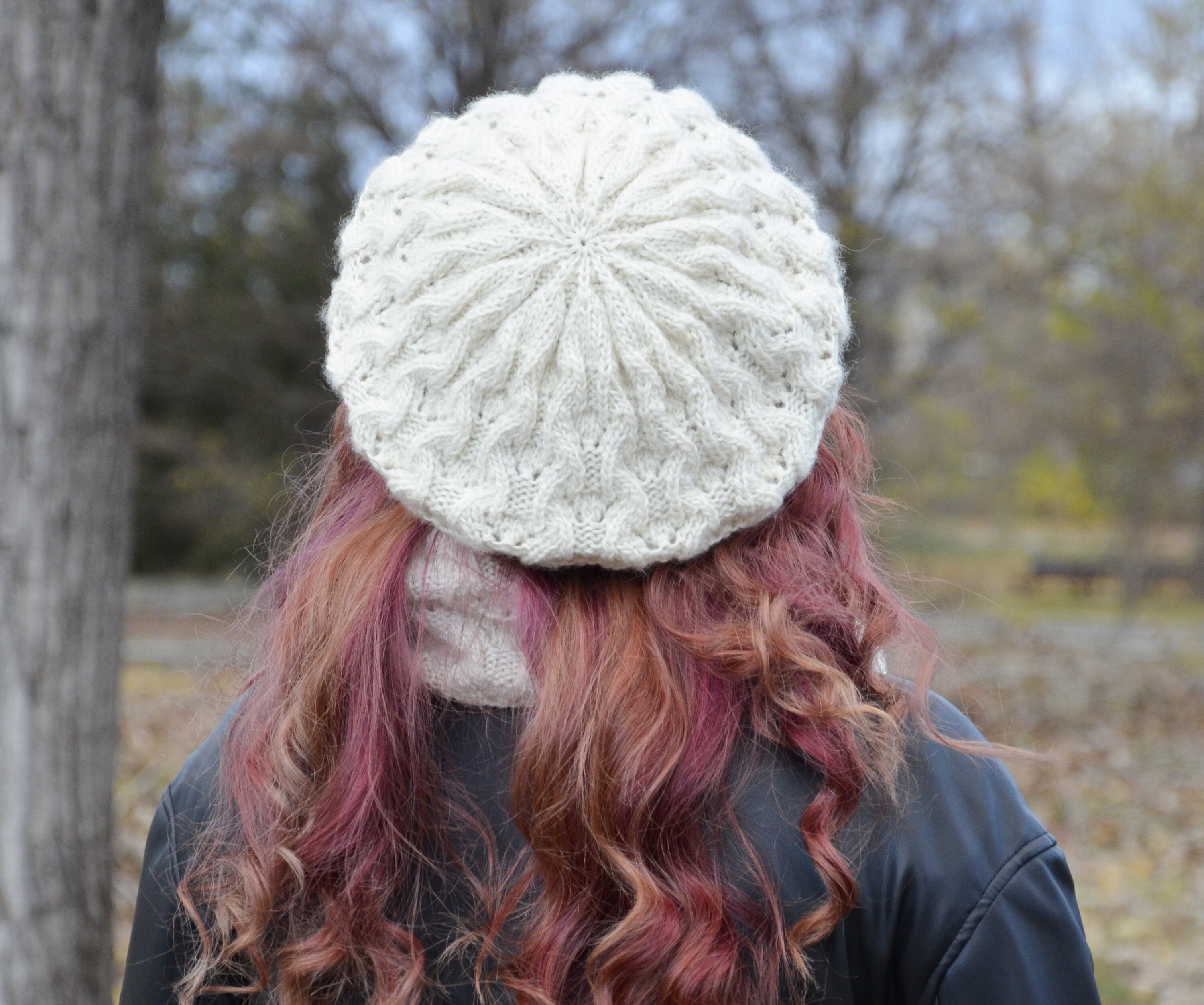 Hand Crafted Cream Knit Beret with Matching Fringe Scarf Stay cozy and chic this winter! ❄️✨ Introducing our Hand  main image 4