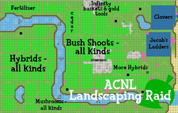 Animal Crossing New Leaf Landscaping Raid Etsy image 0 - Animal Crossing New Leaf Landscaping Raid Etsy