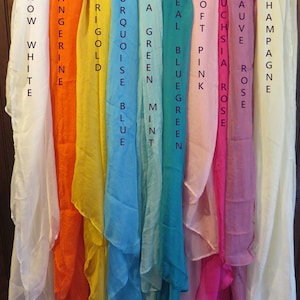 Long Chiffon Bridal Wrap / Shawl,  Choose size : Extra Long  28" x 70"   White measuring , Photo Prop, Baby Photo Prop