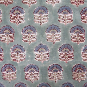 Bestseller, Back in Stock !  Block Print Fabric 100% Cotton Fabric Plant Dyed, Sustainable & Ethically Sourced Fabric of India