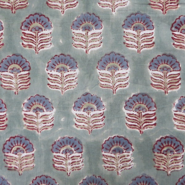 Bestseller, Back in Stock !  Block Print Fabric 100% Cotton Fabric Plant Dyed, Sustainable & Ethically Sourced Fabric of India