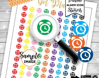 alarm clock stickers alarm clock digital stickers printable etsy