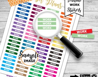 Work Planner Stickers, Printable Work Stickers, Work Header Stickers For Planners, Functional Stickers, Agenda Stickers