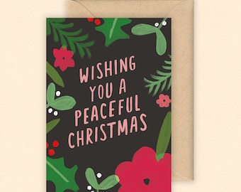 Ich wünsche Ihnen eine friedliche Weihnachtskarte | Weihnachtskarte