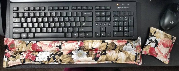 Rice-flax seed therapeutic heating/cooling keyboard wrist supports, mouse wrist supports, ergonomic wrist support, office gifts, flowers