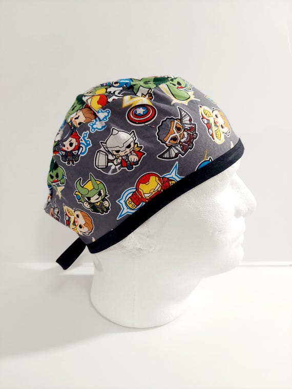 Skull Cap, Surgical Cap, Surgery Hat, Face Mask, Doo Rag, Avengers