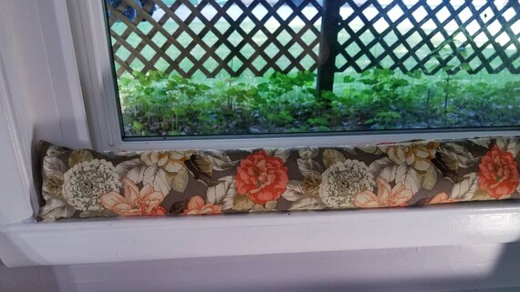 Draft stopper, door draft stopper, window draft stopper, insect repellant, CEDAR FILLED, flowers