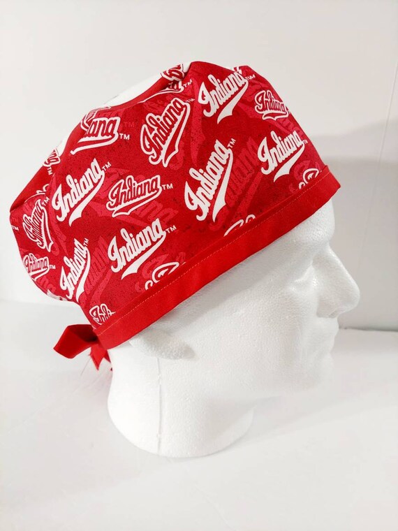 Skull Cap, Doo Rag, Scrub Cap, Surgical Hat, Welding Hat, Face Mask, Indiana University, IU, Hoosiers