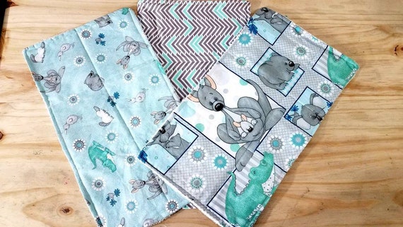 Burp cloths, burp rags, baby shower, baby gifts, kangaroos, koalas