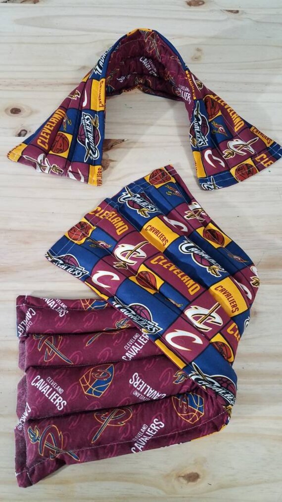 Rice-flax seed therapeutic heating/cooling neck wrap, Body pad, heat pad, cold pack, rice bag, Cleveland Cavaliers