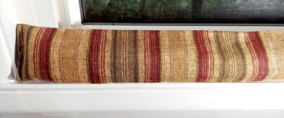 Draft Stopper, Breeze Stopper, Door Draft Stopper, Window Draft Stopper, Cedar *FILLED*, stripes