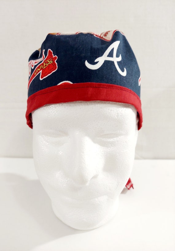 Braves Skull Cap Doo Rag Scrub Cap Surgery Hat Surgical 