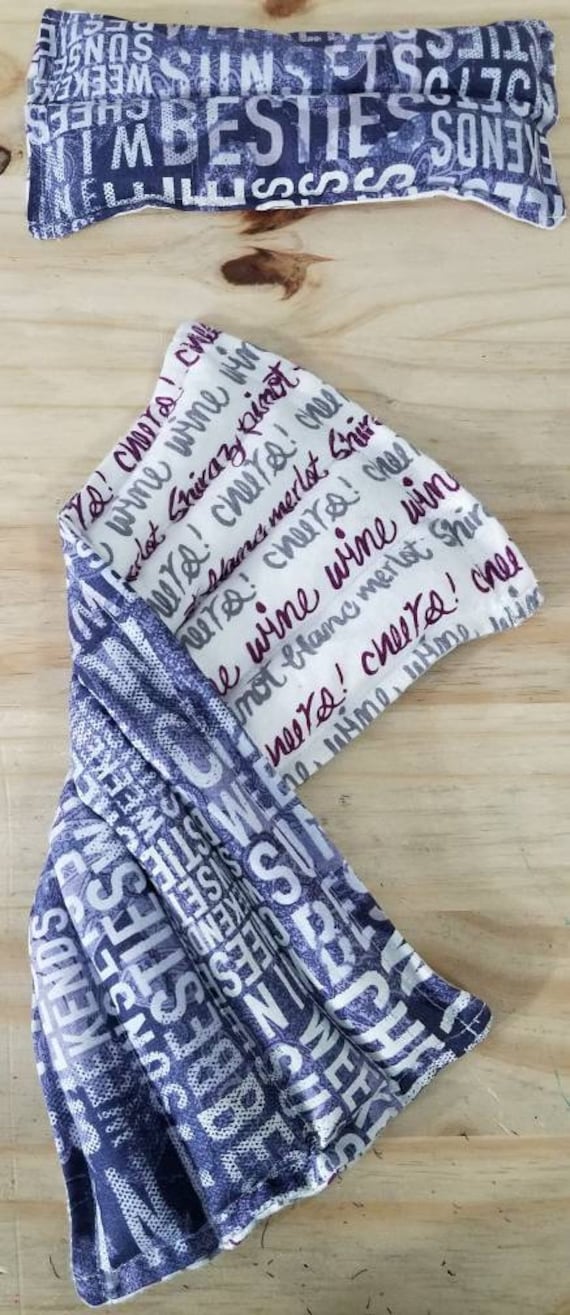 Rice-flax seed therapeutic heating-cooling pad, eye pad, rice bag, heat pad, cold pack, wine, friends, sunsets