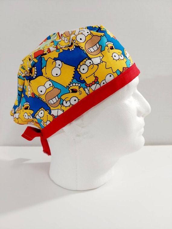 The Simpsons, Skull Cap, Doo Rag, Welding Cap, Surgical Hat, Scrub Cap