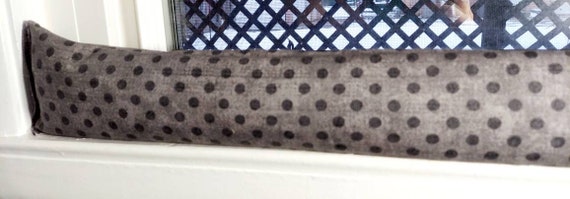 Draft Stopper, Door Draft Stopper, Breeze Blocker, Door Snake, Insect Repellent, All Season, FILLED W/CEDAR, Polka Dots
