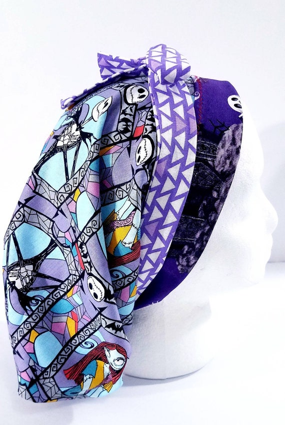Surgery Cap, Surgical Cap, Scrub Cap, Women's Bouffant Cap, Surgery Hat, Face Mask, Nightmare Before Christmas, Jack Skellington