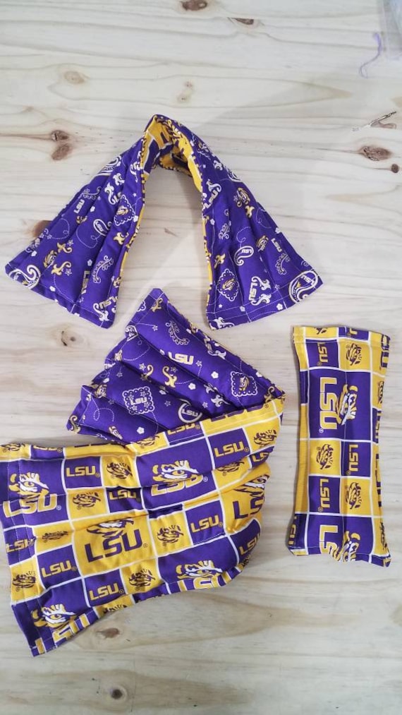 Rice-flax seed therapeutic heating/cooling neck wrap, body pad, eye bag, rice bag, heat pad, cold pack, LSU