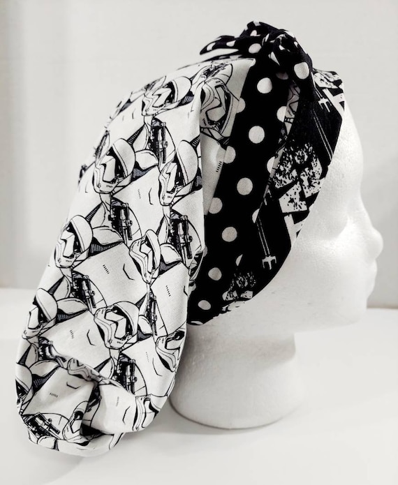 Surgery Hat, Women's Bouffant Hat, Surgical Cap, Surgery Cap, Surgical Hat, Chemo Hat, Head Covering, Face Mask, Star Wars, Stormtroopers