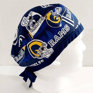 Rams, Skull Cap, Doo Rag, Scrub Cap, Welding Hat, Surgery Hat