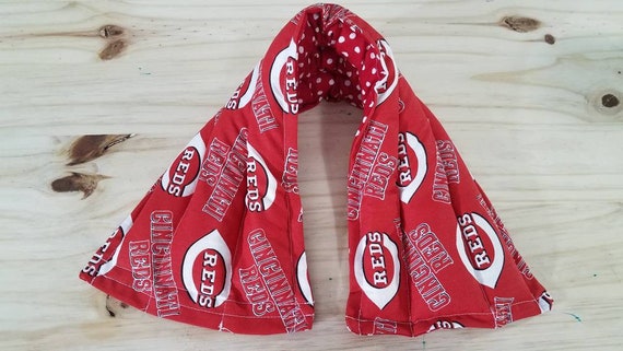Rice-flax seed therapeutic heating/cooling neck wrap,body pad, heat pad, cold pack, rice bag, Cinncinnati Reds
