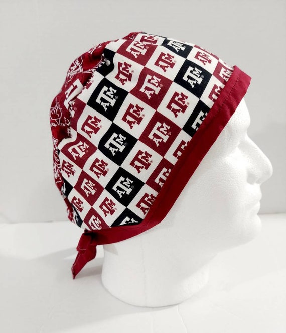 Texas A&M, Skull Cap, Scrub Cap, Doo Rag, Welding Cap, Du Rag, Surgery Hat, Chemo Hat