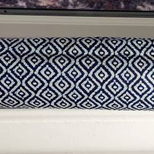 Burlete para corrientes de aire, burlete para ventanas, burlete para puertas, burlete para brisa, relleno de cedro, azul, diamante