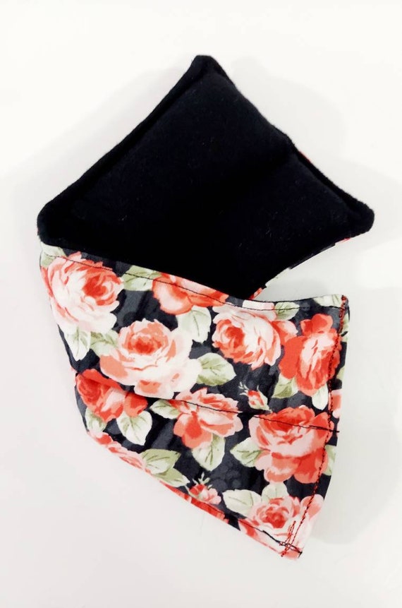 Rice-flax seed therapeutic heating-cooling pad, neck wrap, eye bag, heat pad, cold pack, rice bag, flowers, roses