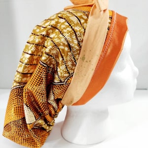 Touca esfoliante forrada de cetim, touca bouffant feminina, chapéu de quimioterapia, touca cirúrgica, chapéu de cirurgia, chapéu cirúrgico, touca esfoliante, estampa africana