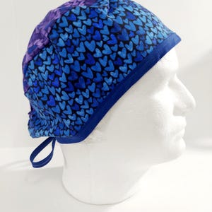 Skull Cap, Scrub Cap, Surgery Hat, Doo Rag, Surgical Cap, Head Covering, Chemo Hat, Hearts, Valentine&#39;s Day