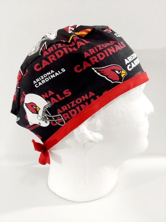 Arizona Cardinals, Skull Cap, Doo Rag, Scrub Cap, Welders Cap, Surgery Hat, Surgical Hat, Chemo Hat