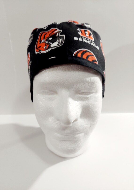 Bengals, Cincinnati. Skull Cap, Doo Rag, Scrub Cap, Do Rag