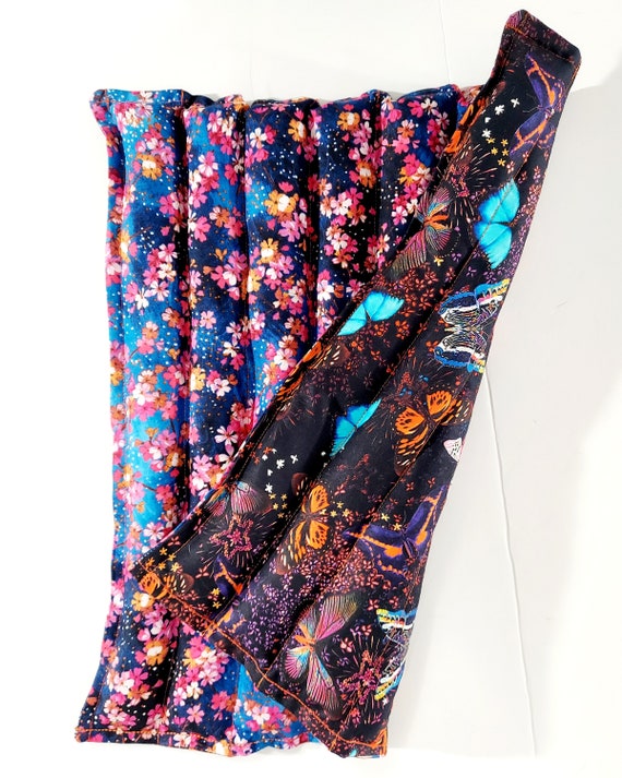 Therapeutic heating/cooling rice and flax seed bag, rice bag, heat pad, cold pack, butterflies, butterfly