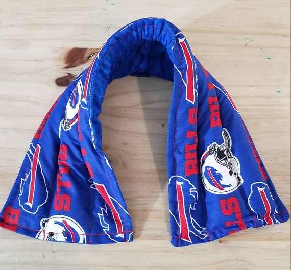 Rice-flax seed therapeutic heating-cooling, neck wrap, rice bag, heat pad, cold pack, Buffalo Bills