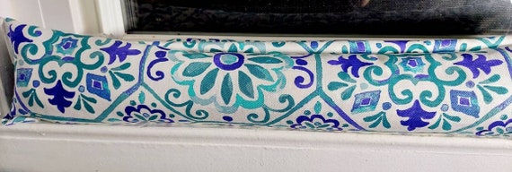 Draft Stopper, Door Draft Stopper, Breeze Stopper, Window Draft Stopper, Insect Repellent, FILLED W/CEDAR, Floral
