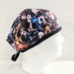 Skull Cap, Surgery Hat, Scrub Cap, Surgical Cap, Doo Rag, Welding Cap, Chemo Hat, Anime, Demon