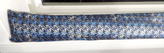 Draft Stopper, Breeze Stopper, Window Draft Stopper, Door Draft Stopper, Door Snake, Insect Repellent, FILLED W/CEDAR, houndstooth